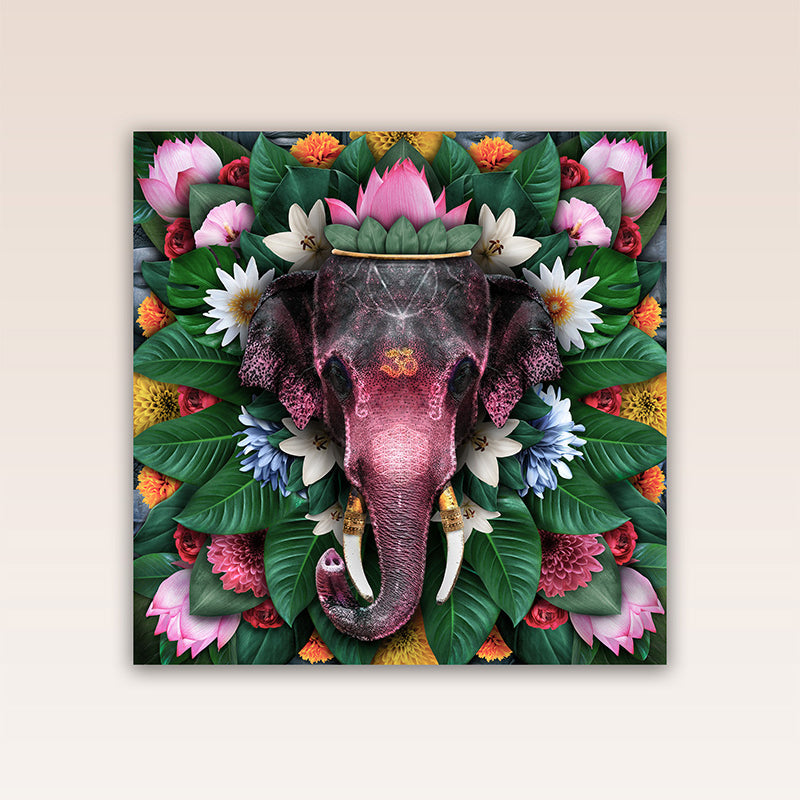 Infuse your space with tranquility and protection through our captivating elephant mandala poster print.