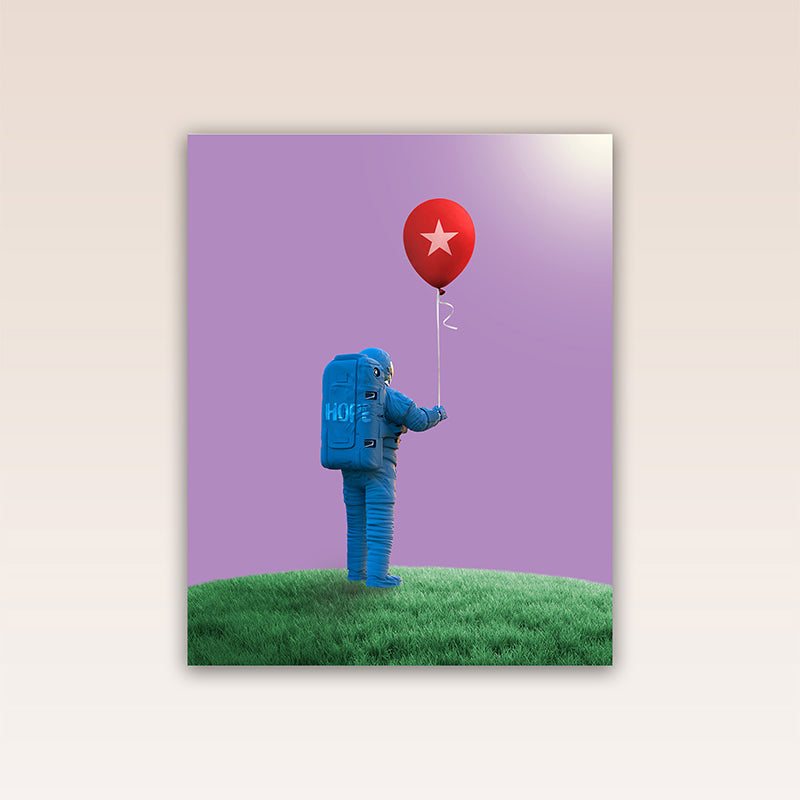 Elevate the energy in your space with our vibrant poster print, bursting with color and a message of hope and trust in the enchanting universe that surrounds us.