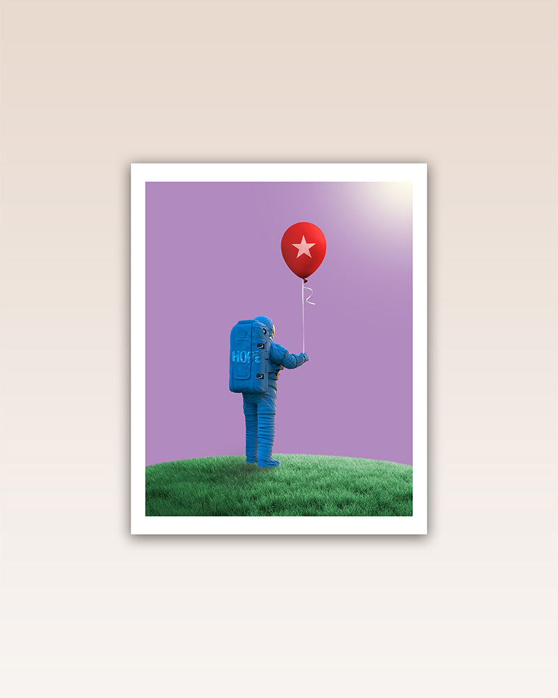 Elevate the energy in your space with our vibrant poster print, bursting with color and a message of hope and trust in the enchanting universe that surrounds us.