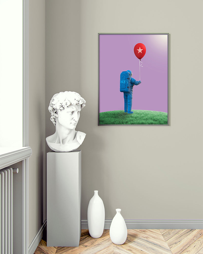 Elevate the energy in your space with our vibrant poster print, bursting with color and a message of hope and trust in the enchanting universe that surrounds us.