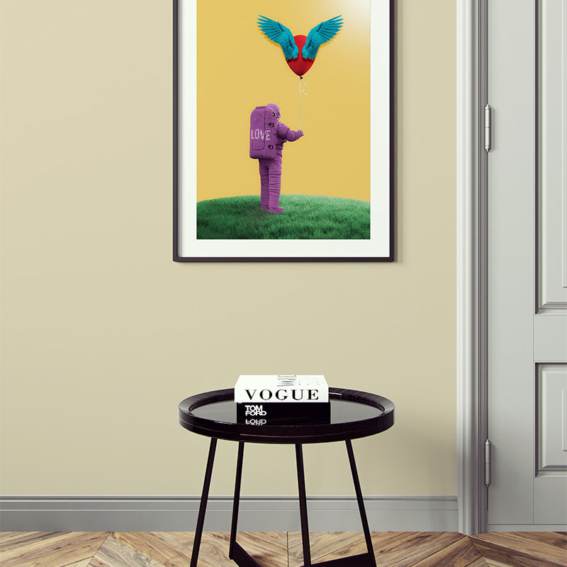 Energize your space with our colorful, vibrant poster print, radiating love and a profound connection to the universe.