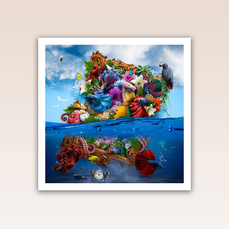 This stunning clorful poster print invites us to step out of our comfort zone and exploring new perspectives is essential for personal growth and understanding.