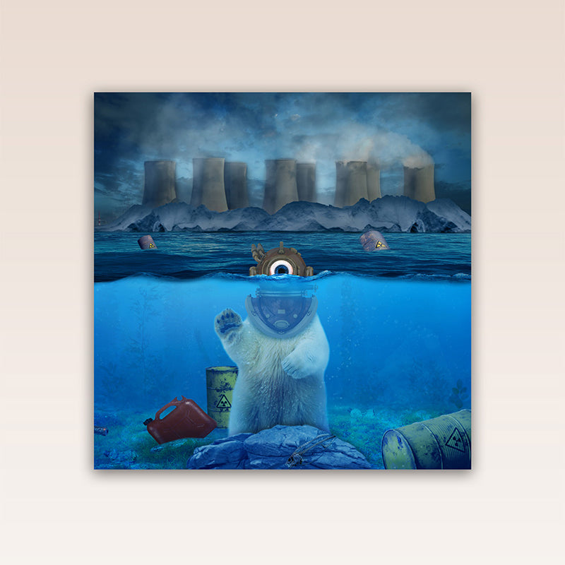 This poster print is a powerful and effective way to raise awareness about the impact of human activities on the environment. It serves as a reminder that we are all connected, and our actions have consequences that affect us all. We need to take action now to protect our planet and its inhabitants before it's too late.