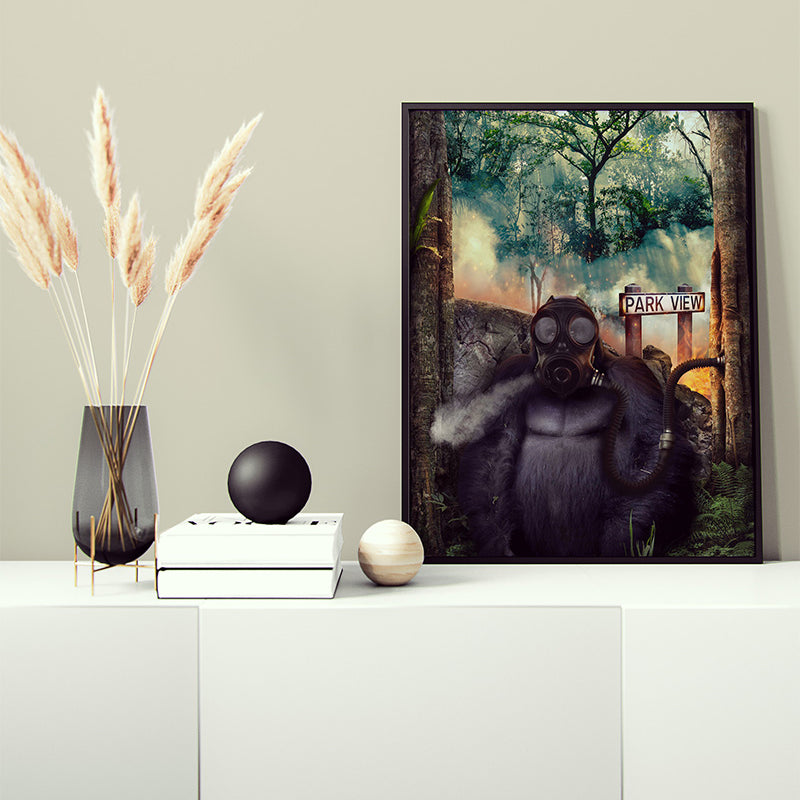 An urgent reminder of nature's indispensable role in our lives and the alarming consequences of human activity, this poster print strikes a chord.