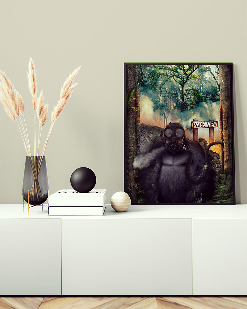 An urgent reminder of nature's indispensable role in our lives and the alarming consequences of human activity, this poster print strikes a chord.