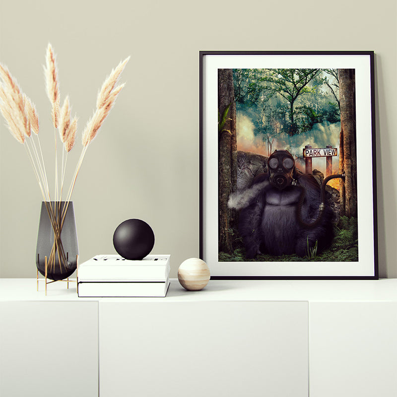 An urgent reminder of nature's indispensable role in our lives and the alarming consequences of human activity, this poster print strikes a chord.