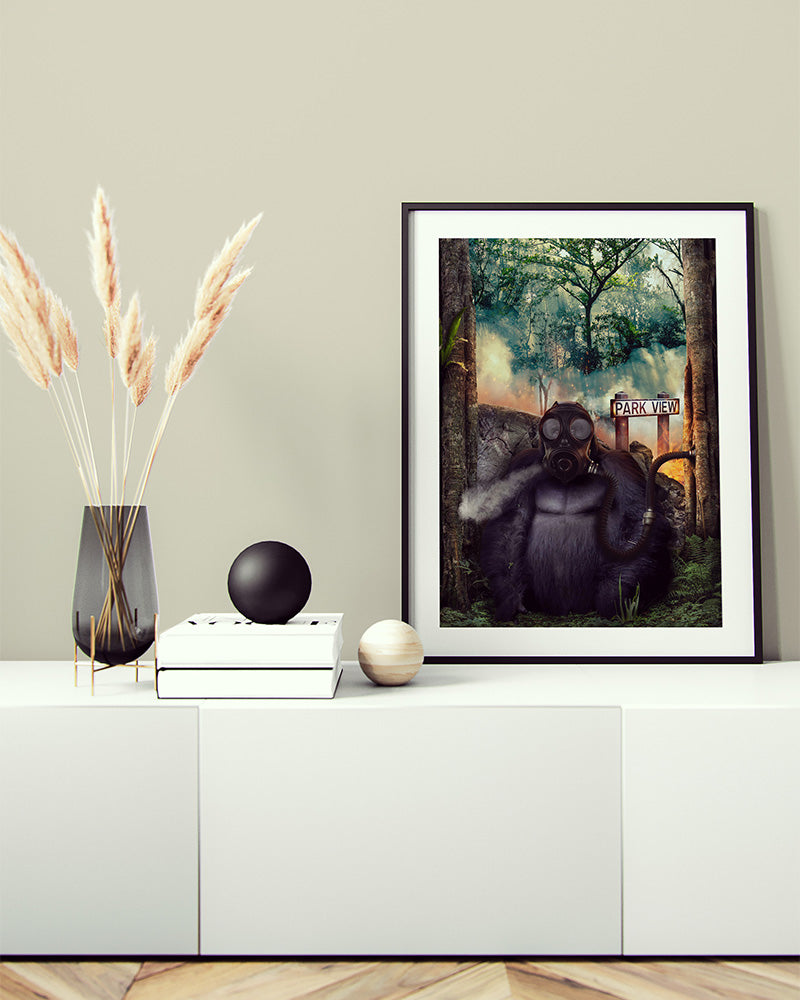 An urgent reminder of nature's indispensable role in our lives and the alarming consequences of human activity, this poster print strikes a chord.